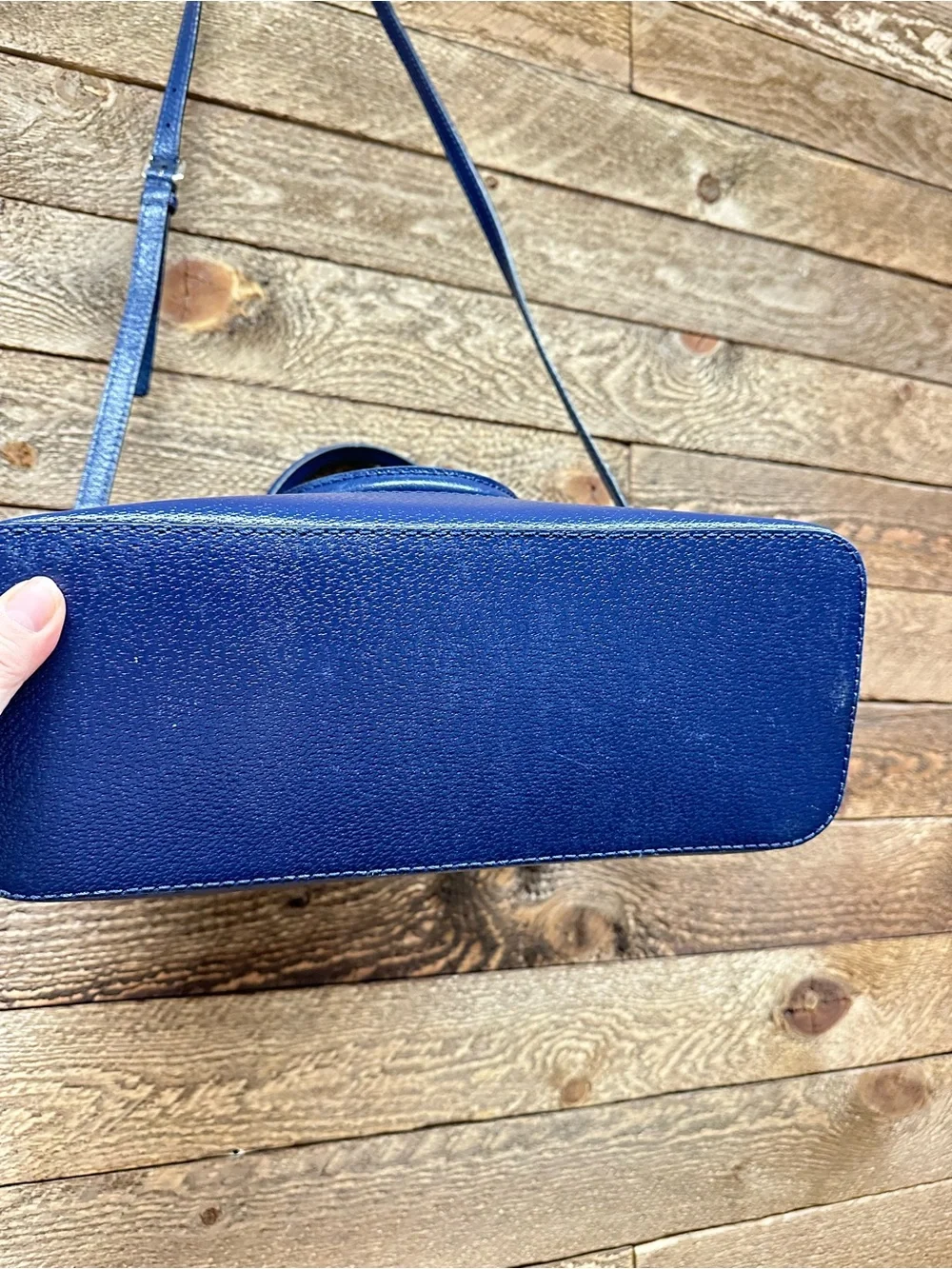 Kate Spade New York Navy Pebbled Leather Satchel Crossbody Bag 💙